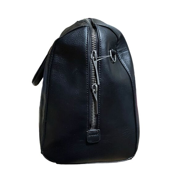 Matt And Nat Vegan Black Leather Boston Bag Travel Satchel Doctor Handbag - Picture 7 of 15